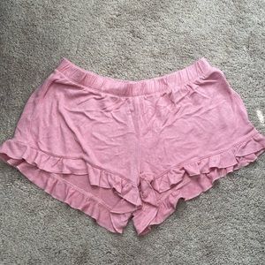 Live love dream pink sleep shorts